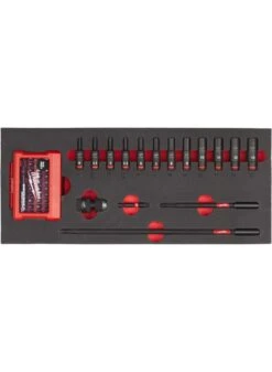 Milwaukee - Einlage Schlagnüsse Shockwave 1/4" Lang 17-tlg. (4932493386)