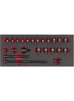 Milwaukee - Einlage Schlagnüsse Shockwave 3/8" Kurz 23-tlg. (4932493388)