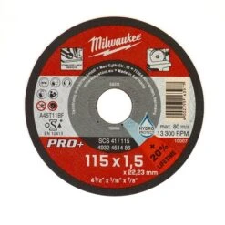 Milwaukee -Metalltrennscheibe PRO+ INOX 115 Mm (4932451486) -Werkzeugverkaufsgeschäft milwaukee metalltrennscheibe pro inox 115 mm 4932451486
