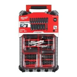 Milwaukee - Bit Set Shockwave 40 Teilig Mit Fastback Messer (4932459763) -Werkzeugverkaufsgeschäft milwaukee packout organiser mit 16tlg shockwave schlagnuss set 1 2 lang 4932480943 3