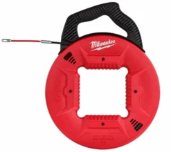 Milwaukee - Polyester-Kabeleinziehspirale 15m, Nicht Leitend, Mit Abrollgehäuse (4932472118)