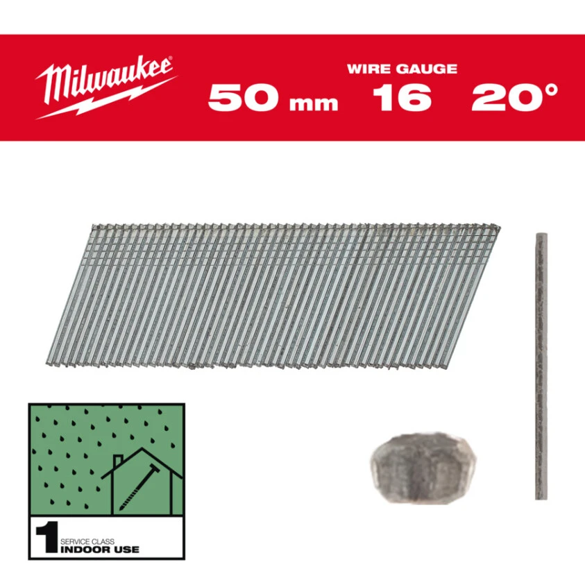 Milwaukee -Stauchkopf-Nägel 16G 50mm Für M18 FN16GA 20° 2.000 Stück (4932492585) 3 Milwaukee -Stauchkopf-Nägel 16G 50mm Für M18 FN16GA 20° 2.000 Stück (4932492585) – Bild 3