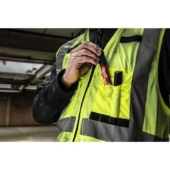 Milwaukee - Warnschutzweste Gelb Versch. Größen -Werkzeugverkaufsgeschäft milwaukee warnschutzweste gelb versch groessen2